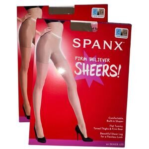 NWT: Spanx Firm Believer Sheers Nylons Nude/Beige (Pack of 2)